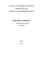 Referāts 'Galda klājums "Salidojums"', 1.