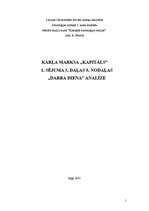 Referāts 'Kārļa Marksa "Kapitāls" 1.sējuma 3.daļas 8.nodaļas "Darba diena" analīze', 1.