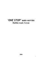 Biznesa plāns '"One Stop" Auto Service', 1.