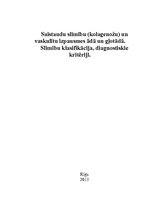 Referāts 'Saistaudu slimību (kolagenožu) un vaskulītu izpausmes ādā un gļotādā. Slimību kl', 1.