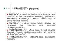 Konspekts 'HTML lapu veidošana', 5.