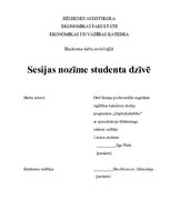 Referāts 'Sesijas loma studenta dzīvē', 1.