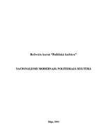 Referāts 'Nacionālisms modernajā politiskajā kultūrā', 1.