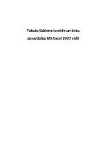 Referāts 'Tabulu šablona izveide un datu aizsardzība MS Excel 2007 vidē', 1.