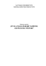 Eseja 'Juvāla Noasa Harari "Sapiensi. Cilvēces īsā vēsture"', 1.