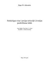 Referāts 'Senlaicīgas rotas Latvijas teritorijā Livonijas pastāvēšanas laikā', 1.