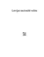 Referāts 'Latvijas nacionālā valūta', 1.