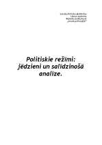 Referāts 'Politiskie režīmi: jēdzieni un salīdzinošā analīze', 1.