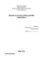 Konspekts 'Kanādas un Latvijas pēdējo gadu iekšzemes kopprodukta salīdzinājums', 1.