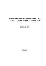 Diplomdarbs 'Mācību satura papildināšana veselīga uztura tēmā Rīgas Teikas vidusskolā', 1.