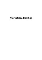 Referāts 'Mārketinga loģistika', 1.