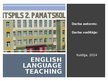 Prezentācija 'English Language Teaching', 1.