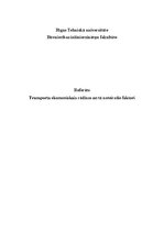 Referāts 'Referāts "Transporta ekonomiskais rādiuss un tā noteicošie faktori"', 1.