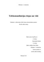 Referāts 'Telekomunikāciju tirgus un vide', 1.