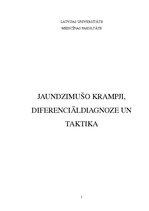 Referāts 'Jaundzimušo krampji, diferenciāldiagnoze un taktika', 1.