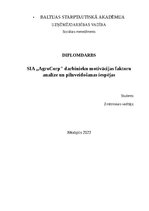 Diplomdarbs 'SIA ,,AgroCorp" darbinieku motivācijas faktoru analīze un pilnveidošanas iespēja', 1.