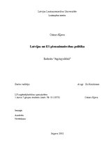 Referāts 'Latvijas un Eiropas Savienības piensaimniecības politika', 1.