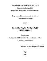 Konspekts 'G.Hofsteda kultūras dimensijas', 1.