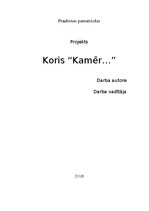 Konspekts 'Koris “Kamēr”', 1.