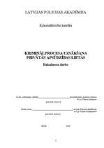 Diplomdarbs 'Kriminālprocesa uzsākšana privātās apsūdzības lietās', 2.