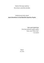 Eseja 'Agrārā likumdošana Latvijas Republikā 20.gadsimta 20.gados', 1.