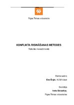 Referāts 'Konflikta risināšanas metodes', 1.