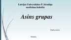 Prezentācija 'Asins grupas', 1.