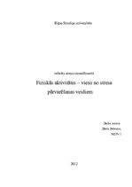 Prezentācija 'Fiziskās aktivitātes stresa pārvarēšanai', 21.