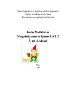 Referāts 'Vingrinājumu krājums 3. un 4.klasei latviešu valodas stundai', 1.