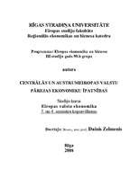 Konspekts 'Centrālās un Austrumeiropas valstu pārejas ekonomikas īpatnības', 1.