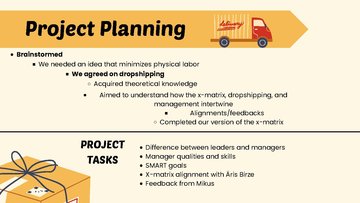 Biznesa plāns 'Dropshipping business strategy with the X-Matrix', 9.