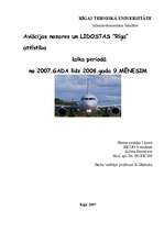 Referāts 'Aviācijas nozares un lidostas "Rīga" attīstība laika periodā no 2007.gada līdz 2', 1.