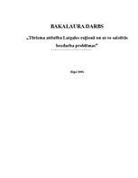 Diplomdarbs 'Tūrisma attīstība Latgales reģionā un ar to saistītās bezdarba problēmas', 1.