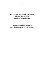 Referāts 'Latvijas ekonomiskās situācijas raksturojums', 1.