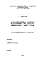 Referāts 'Augu aizsardzības līdzekļu tirdzniecība, uzglabāšana, pārvadāšana un lietošana', 1.