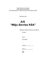 Referāts 'A/s "Māju Serviss KSA"', 1.