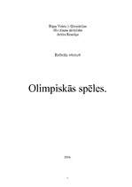 Referāts 'Antīkās Olimpiskās spēles', 1.