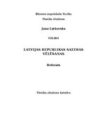 Referāts 'Latvijas Republikas Saeimas vēlēšanas', 1.