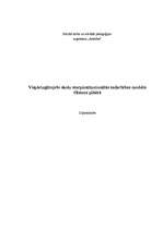 Diplomdarbs 'Vispārizglītojošo skolu starpinstitucionālās sadarbības modelis Olaines pilsētā', 1.