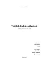 Referāts 'Volejbols Rudzātu vidusskolā', 1.