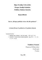 Konspekts 'Eiropa 19.gadsimtā un 20.gadsimta sākumā', 1.