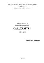 Referāts 'Čārlzs Aivzs', 1.