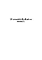 Eseja 'My Work at the Foreign Trade Company', 1.