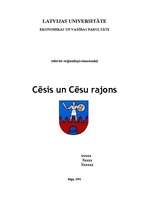 Referāts 'Cēsis un Cēsu rajons', 1.