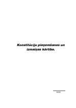 Referāts 'Konstitūciju pieņemšanas un izmaiņas kārtība', 1.