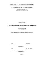 Referāts 'Lokālā datortīkla ierīkošana Aknīstes vidusskolā', 1.