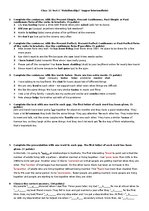 Konspekts 'Class 11 Test 1 “Relationships” (upper intermediate)', 1.