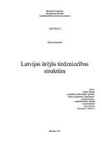 Referāts 'Latvijas ārējās tirdzniecības struktūra', 1.