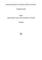 Referāts 'Augstākā izglītība Latvijā un attīstības perspektīvas ES kontekstā', 1.