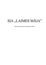 Biznesa plāns 'SIA "Laimes māja" biznesa plāns', 1.